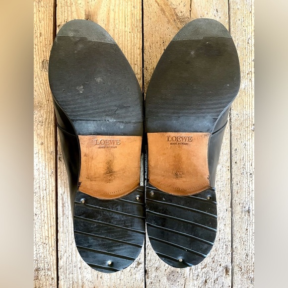 Loewe Black Leather Monk Strap Dress Shoes Size 44 Great Condition - Picture 11 of 12